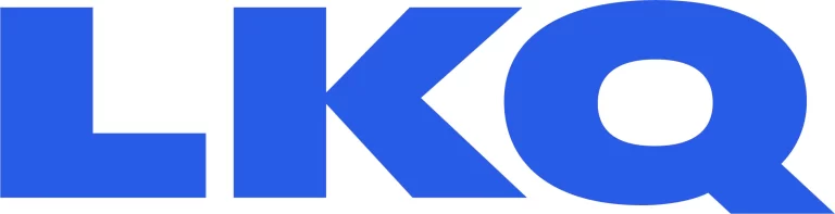 LKQ logo, made up of three letters L, K and Q in electric blue.