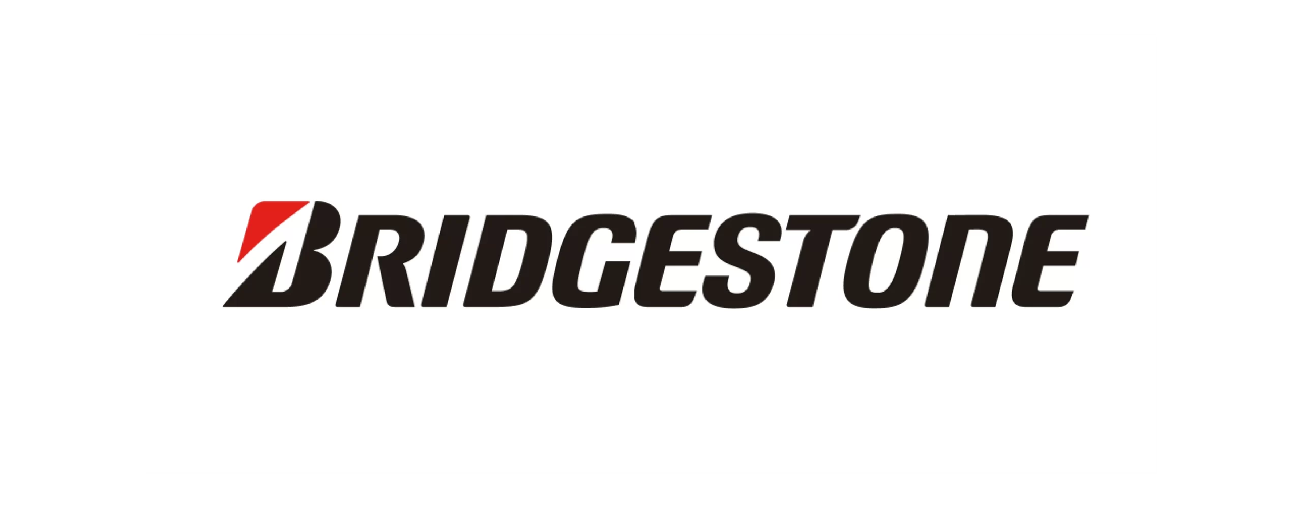 Bridgestone logo; simply the name Bridgestone in black stylized text.