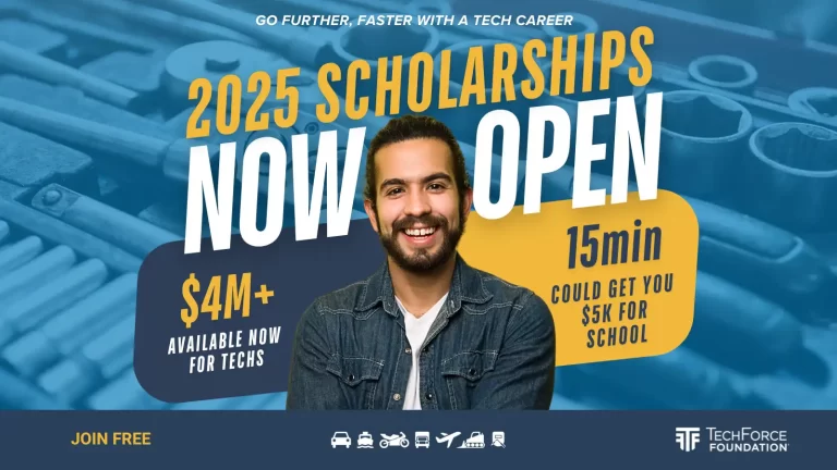 2025 Scholarships are now open. Apply at TechForce.org